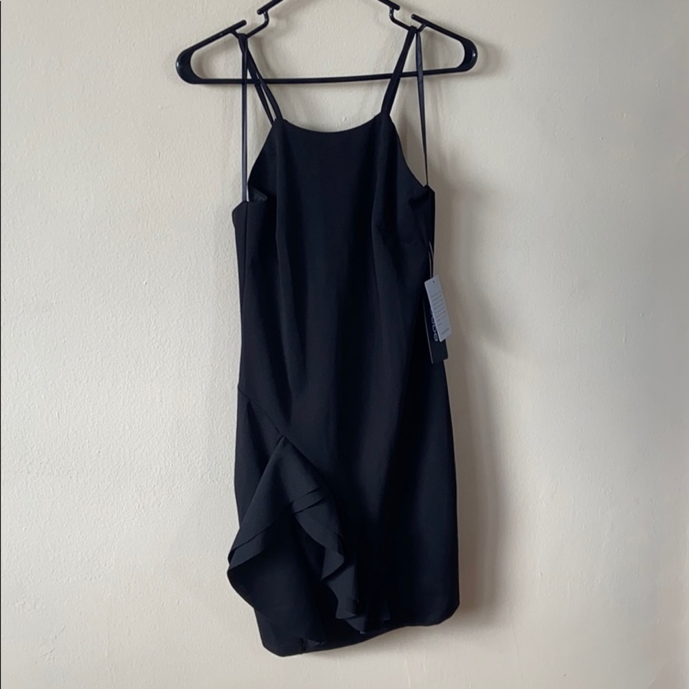 New Short Bebe Little Black Dress Small Cocktail Mini Ruffled Party Summer